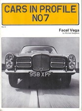 Facel Vega 1954-1964 Cars in Profile No 7 Sedgwick FVS HK500 Facel II Facellia +