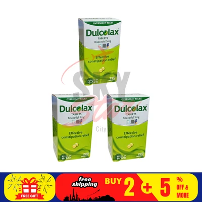 3 X Dulcolax Tablets 200's Bisacodyl 5mg Effective Constipation Relief - Image 1 of 4