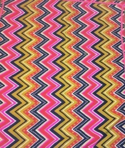 Handmade Vtg Security Blanket Lovey Pink Red Chevron Stripe Soft Baby Toy 60s - Picture 1 of 2