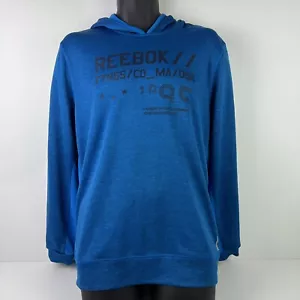 Reebok Speedwick Graphic Hoodie Mens L Blue/Black 57/71 - Picture 1 of 9