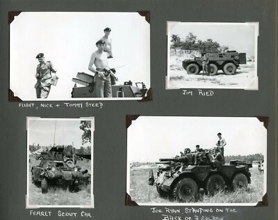 DVD scans British soldiers photo album Queens Royal Irish Hussars early 1960's  - Image 1 of 4