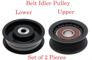 2 Drive Belt Idler Pulley Lower /Upper Fits: Mercedes Benz 2006-2009 - Picture 1 of 3