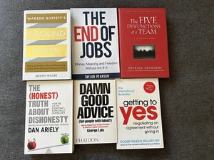 Bulk Lot Bundle of 6 Books Self Help Business Finance Warren Buffet and More - Picture 1 of 14
