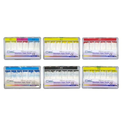 Puntos de papel de endodoncia dental Meta Biomed F1, F2, F3, F4, F5 tamaño cónico 100/paquete Foto 1 de 3