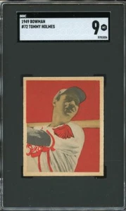 1949 Bowman TOMMY HOLMES #72 Boston Braves - SGC 9 - LOW POP - Picture 1 of 2