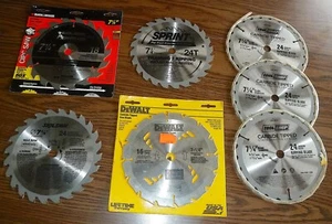 7 PIECE 7 1/4" X 24/16 T CARBIDE TIP CIRCULAR SAW BLADE LOT FRAMING RIPPING NEW - Picture 1 of 7