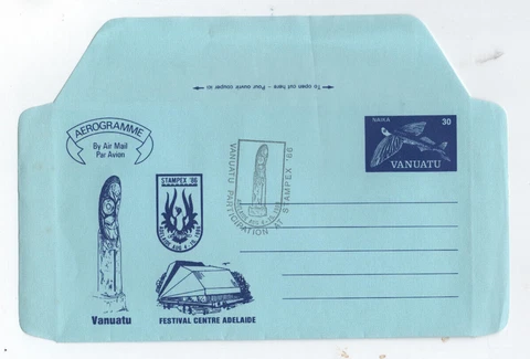 Vanuatu - 1986 Stampex '86 (Adelaide) Commemorative Aerogramme (039S-26) Cover