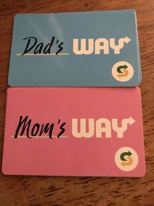 Subway Dad's & Mom’s Way Gift Card No $ Value Collectible… - Picture 1 of 2