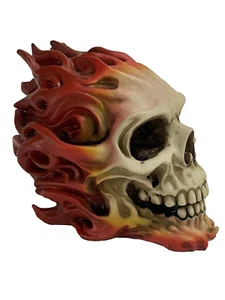 Pacific Giftware Red Ghost Rider Flaming Red Skull 7"x6"x6" - Picture 1 of 7
