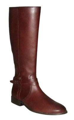 Botas femininas de couro Frye MELISSA BELTED TALL 8 sequoias MSRP$358 NOVAS - Imagem 1 de 4