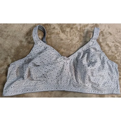 Nuevo Sujetador Talla Grande 46E 46 E 105F 105 F Negro Blanco Gris SIN CABLES Inalámbrico Punteado Foto 1 de 4