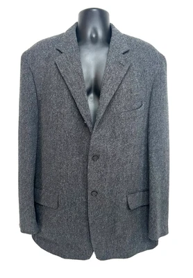 Vintage Polo Ralph Lauren Coat Jacket Wool Herringbone Lightweight Tweed XL - Image 1 of 4