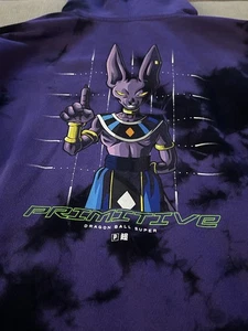 Primitive Hoodie Men's L Purple Tie Dye Dragon Ball Super Beerus Sweatshirt - Picture 1 of 8