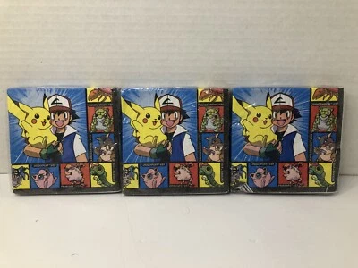 Vintage 1st Generation Pokémon Print Party Beverage Napkins. 3 Packs Of 16 New - Image 1 of 4