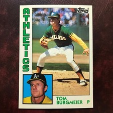 1984 Topps TIFFANY Set TOM BURGMEIER #33 OAKLAND A'S ** MINT ** HIGH GRADE **