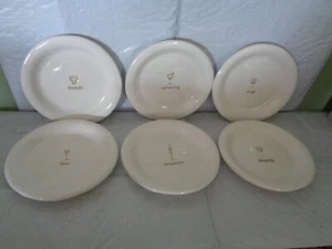 Set of 6 - Williams Sonoma -  Wine Themed -  Appetizer / Dessert Plates - 6.25" - Picture 1 of 4