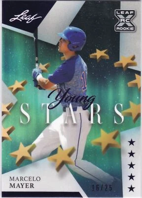2021 Leaf Young Stars Purple #32 Marcelo Mayer - Red Sox Rookie XRC 16/25 - Image 1 of 2