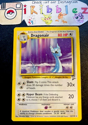 Dragonair 18/102 LP Beautiful Art WoTC Base Set 2 Rare Pokémon Card. Ships Fast! - Image 1 of 2