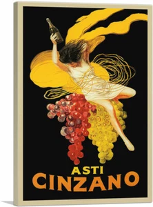 Asti Cinzano 1920 Canvas Art Print by Leonetto Cappiello 26"x18" (.75" Deep) - Foto 1 di 11