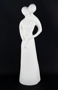 Dekofigur Skulptur - GILDE Francis Paar Liebespaar - Mattweiß 48 cm - Neuwertig - Bild 1 von 5
