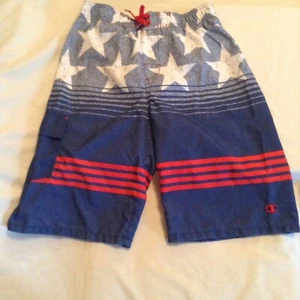 July 4th Champion board shorts Size large patriotic US flag stars stripes - Picture 1 of 5