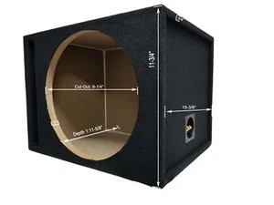 Bass Rockers 10" inch Single Vented Carpeted Car Subwoofer Enclosure Box BR10SV - Picture 1 of 2
