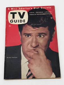 Vintage Tv Guide November 1956 Buddy Hackett New England Edition - Picture 1 of 4