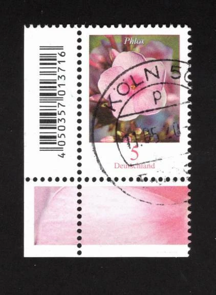 Germany ~ Flora / Flower Scott # 2307 Corner Bar code Issue ~ Used - Image 1 of 1