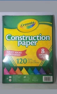 Crayola Construction Paper, 8 different colors, 120 Sheets 9" x 12" **Free S & H - Picture 1 of 1