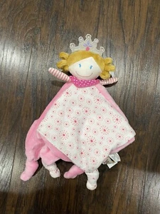 Maison Chic Baby Lovey Pink Princess Plush Polka Dot Knotted White Soft - Picture 1 of 8