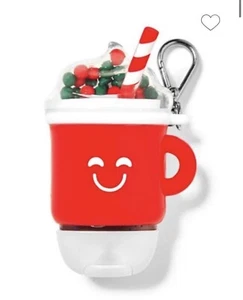 TAZA DE CACAO HAPPY HOT Bath & Body Works con bolsillo de goma de paja *Soporte para bac  - Imagen 1 de 1