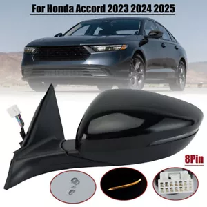 Left Driver Side Mirror Blind Spot Signal Light 8Pin For Honda Accord 2023-2025 - Foto 1 di 18