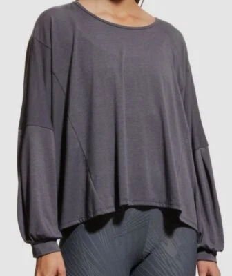 Blusa suelta de yoga con recorte om gris para mujer Onzie talla M/L $59 Foto 1 de 4
