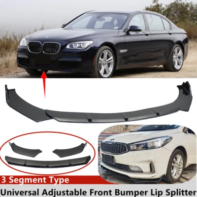 Add-on Universal Fit For BMW 7Series 750 2013-2015 Front Bumper Spoiler Splitter - Image 1 of 4