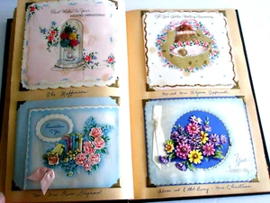 Vtg. 1944 Homemade Scrapbook  50th Anniversary Cards Stickers  St. Johnsville NY - Picture 1 of 8