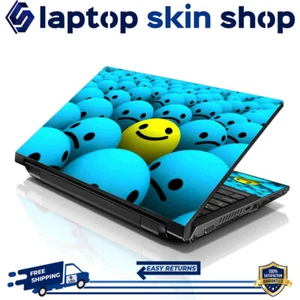 17.3" 18" 19" Laptop Notebook Skin Sticker Protective Decal Happy Face L-A66 - Picture 1 of 4