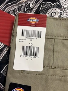 Girl’s Dickies Stretch Bermuda Classic Fit Khaki Shorts Size 10•Twill•NWT - Picture 1 of 9