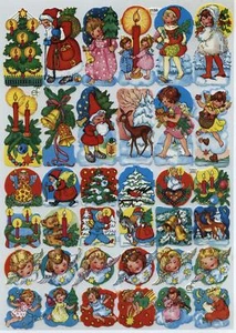 # GLANZBILDER  # EF 7150, 36 tolle Weihnachtsbilder Motiv 50er Jahre, Basteln !# - Bild 1 von 1