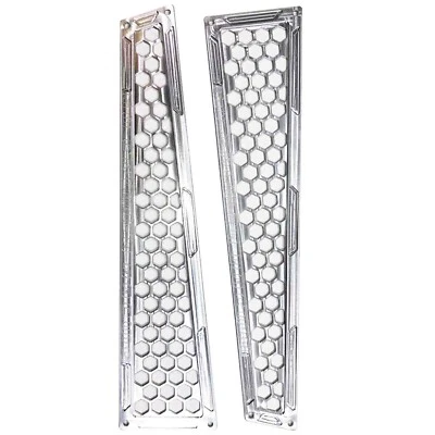 Bisel de rejilla de admisión de aire lateral Billet CNC RZR XP1000 2014-23 plata cruda Foto 1 de 4