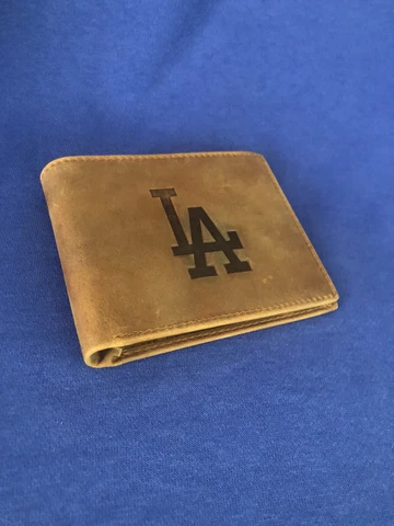 Los Angeles Dodgers Leather BiFold Wallet Embossed Logo Cover