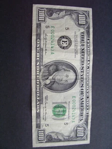 100 One Hundred Dollar Bill 1969 A Low Serial Number E 00024143 A  : - Picture 1 of 3