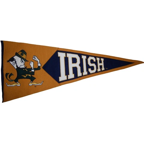 VTG Notre Dame Fighting Irish Pennant 2003 Winning Streak Wool Acrylic 40"x17” Cover