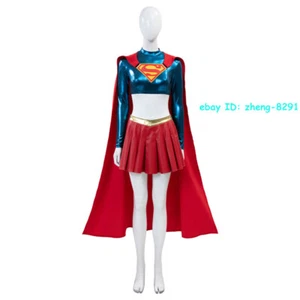 2025 Supergirl Cosplay Costume Outfit Superwoman Halloween Skirt Full Set Shoes - Picture 1 of 26