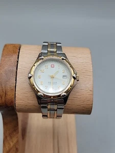 Wenger S.A.K Design Ladies Quartz Watch 29mm Date Window 6" 2 Tone Swiss Made - Picture 1 of 15