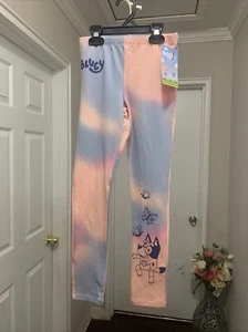 Bluey Girl’s Size M(7/8)Pink & Blue Tie Dye Cotton Blend Legging - Picture 1 of 7