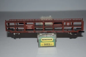N Scale Minitrix Pennsylvania Tri-Level Auto-Rack 27024 C51125 - Picture 1 of 2