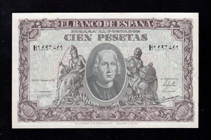 F.C. 100 PESETAS 1940 , SERIE H , S/C- . - Imagen 1 de 2