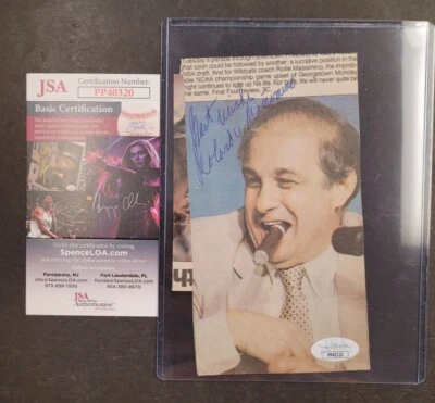 Rollie Massimino JSA Certified Signed Newspaper Photo NCAA Basketball Coach - Image 1 of 3