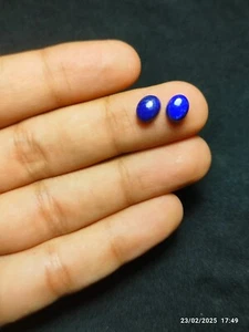 Lapis Lazuli Oval Cabochon 8x6mm Deep Blue for Crafting - Picture 1 of 4