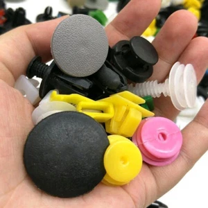 200x Bumper Mixed Clips Auto Car Hole Plastic Rivets Fastener Fender Push Pin - Picture 1 of 12
